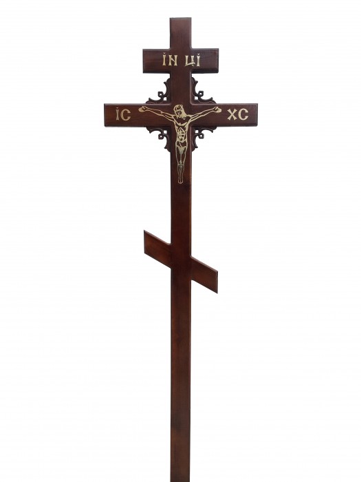 Крест сосновый «Угловой узор»
